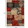 Superior Indoor Area Rug, Jute Backing, Patchwork Floral Rugs for Entryway, Living Room, Kitchen Floors, Bedroom, Plush Floor Cover, Color Block Damask Rug, Kennicot Collection, 8′ x 10′, Multi-Color