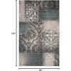 Superior Indoor Area Rug, Jute Backing, Plush Geometric Rugs for Entryway, Living Room, Kitchen Floors, Bedroom, Office Floor Cover, Floral Patchwork Rugs, Bristol Collection, 8′ x 10′, Rivulet(Rivulet – Z)