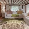 Superior Indoor Area Rug, McPherson Classic Damask Rug for Living Room, Bedroom, Office, Kitchen, Dining, Washable Rugs, Foam Backing, Hedena Collection, 4′ x 6′, Beige(4′ x 6′)