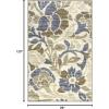 Superior Indoor Non-Slip Area Rug or Runner, Vintage Floor Decor, Traditional Floral Scroll Rug for Living Room, Bedroom, Kitchen, Dining Room, Foam Backing, Roselyn Collection, 4′ x 6′, Baige(8′ x 10′ (Rectangular))
