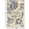 Superior Indoor Non-Slip Area Rug or Runner, Vintage Floor Decor, Traditional Floral Scroll Rug for Living Room, Bedroom, Kitchen, Dining Room, Foam Backing, Roselyn Collection, 4′ x 6′, Baige(4′ x 6′ (Rectangular))