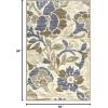 Superior Indoor Non-Slip Area Rug or Runner, Vintage Floor Decor, Traditional Floral Scroll Rug for Living Room, Bedroom, Kitchen, Dining Room, Foam Backing, Roselyn Collection, 4′ x 6′, Baige(5′ x 8′ (Rectangular))