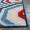 Superior Indoor Outdoor Area Rug, Perfect for Patio, Deck, Poolside, Backyard, Playroom, Kitchen, Dining Room Floors, Modern Geometric Floor Cover, Waimea Collection, 5′ 6″ x 8”, Multicolor