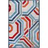 Superior Indoor Outdoor Area Rug, Perfect for Patio, Deck, Poolside, Backyard, Playroom, Kitchen, Dining Room Floors, Modern Geometric Floor Cover, Waimea Collection, 5′ 6″ x 8”, Multicolor