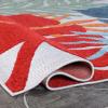 Superior Indoor Outdoor Area Rug, Perfect for Patio, Poolside, Backyard, Kitchen, Dining Room Floors, Oversized Tropical Leaves Floor Cover, Waikiki Collection, 5′ 6″ x 8′, Multicolor