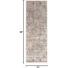 Superior Indoor Small Area Rug, Jute Backed, Modern Floral Farmhouse Floor Decor, Perfect for Hallway, Entryway, Living/Dining Room, Bedroom, Office, Kitchen, Amary Collection – 8ft x 10ft, Grey