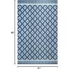 Superior Large Indoor Outdoor Area Rug, Modern Thin Striped Pattern, Home Decor, Patios, Entryway, Front Porch, Deck, Hallways, Kids, Kitchen, Floor Throw, Kadin Collection, 6′ x 9′, Navy Blue(Adalia – Navy)