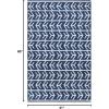 Superior Large Indoor Outdoor Area Rug, Modern Thin Striped Pattern, Home Decor, Patios, Entryway, Front Porch, Deck, Hallways, Kids, Kitchen, Floor Throw, Kadin Collection, 6′ x 9′, Navy Blue(Walvia – Blue)