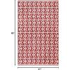 Superior Large Indoor Outdoor Area Rug, Modern Thin Striped Pattern, Home Decor, Patios, Entryway, Front Porch, Deck, Hallways, Kids, Kitchen, Floor Throw, Kadin Collection, 6′ x 9′, Navy Blue(Walvia – Rust)