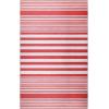 Superior Large Indoor Outdoor Area Rug, Modern Thin Striped Pattern, Home Decor, Patios, Entryway, Front Porch, Deck, Hallways, Kids, Kitchen, Floor Throw, Kadin Collection, 6′ x 9′, Navy Blue(Kadin – Red)