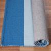 Superior Large Indoor Outdoor Area Rug, Modern Thin Striped Pattern, Home Decor, Patios, Entryway, Front Porch, Deck, Hallways, Kids, Kitchen, Floor Throw, Kadin Collection, 6′ x 9′, Navy Blue(Eisley – Navy Blue)