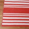 Superior Large Indoor Outdoor Area Rug, Modern Thin Striped Pattern, Home Decor, Patios, Entryway, Front Porch, Deck, Hallways, Kids, Kitchen, Floor Throw, Kadin Collection, 6′ x 9′, Navy Blue(Kadin – Red)