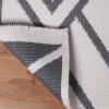 Superior Large Indoor Outdoor Area Rug, Modern Thin Striped Pattern, Home Decor, Patios, Entryway, Front Porch, Deck, Hallways, Kids, Kitchen, Floor Throw, Kadin Collection, 6′ x 9′, Navy Blue(Raisa – Ivory)
