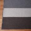 Superior Large Indoor Outdoor Area Rug, Modern Thin Striped Pattern, Home Decor, Patios, Entryway, Front Porch, Deck, Hallways, Kids, Kitchen, Floor Throw, Kadin Collection, 6′ x 9′, Navy Blue(Eisley – Grey)