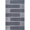 Superior Large Indoor Outdoor Area Rug, Modern Thin Striped Pattern, Home Decor, Patios, Entryway, Front Porch, Deck, Hallways, Kids, Kitchen, Floor Throw, Kadin Collection, 6′ x 9′, Navy Blue(Jadey – Grey)