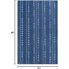 Superior Large Indoor Outdoor Area Rug, Modern Thin Striped Pattern, Home Decor, Patios, Entryway, Front Porch, Deck, Hallways, Kids, Kitchen, Floor Throw, Kadin Collection, 6′ x 9′, Navy Blue(Jaala – Navy)