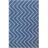Superior Large Indoor Outdoor Area Rug, Modern Thin Striped Pattern, Home Decor, Patios, Entryway, Front Porch, Deck, Hallways, Kids, Kitchen, Floor Throw, Kadin Collection, 6′ x 9′, Navy Blue(Rafiki – Navy Blue)