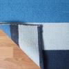 Superior Large Indoor Outdoor Area Rug, Modern Thin Striped Pattern, Home Decor, Patios, Entryway, Front Porch, Deck, Hallways, Kids, Kitchen, Floor Throw, Kadin Collection, 6′ x 9′, Navy Blue(Eisley – Navy Blue)
