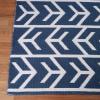 Superior Large Indoor Outdoor Area Rug, Modern Thin Striped Pattern, Home Decor, Patios, Entryway, Front Porch, Deck, Hallways, Kids, Kitchen, Floor Throw, Kadin Collection, 6′ x 9′, Navy Blue(Walvia – Blue)