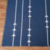 Superior Large Indoor Outdoor Area Rug, Modern Thin Striped Pattern, Home Decor, Patios, Entryway, Front Porch, Deck, Hallways, Kids, Kitchen, Floor Throw, Kadin Collection, 6′ x 9′, Navy Blue(Jaala – Navy)