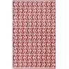 Superior Large Indoor Outdoor Area Rug, Modern Thin Striped Pattern, Home Decor, Patios, Entryway, Front Porch, Deck, Hallways, Kids, Kitchen, Floor Throw, Kadin Collection, 6′ x 9′, Navy Blue(Walvia – Rust)