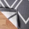 Superior Large Indoor Outdoor Area Rug, Modern Thin Striped Pattern, Home Decor, Patios, Entryway, Front Porch, Deck, Hallways, Kids, Kitchen, Floor Throw, Kadin Collection, 6′ x 9′, Navy Blue(Raisa – Grey)