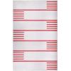 Superior Large Indoor Outdoor Area Rug, Modern Thin Striped Pattern, Home Decor, Patios, Entryway, Front Porch, Deck, Hallways, Kids, Kitchen, Floor Throw, Kadin Collection, 6′ x 9′, Navy Blue(Jadey – Ivory Red)
