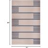 Superior Large Indoor Outdoor Area Rug, Modern Thin Striped Pattern, Home Decor, Patios, Entryway, Front Porch, Deck, Hallways, Kids, Kitchen, Floor Throw, Kadin Collection, 6′ x 9′, Navy Blue(Jadey – Beige)