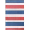 Superior Large Indoor Outdoor Area Rug, Modern Thin Striped Pattern, Home Decor, Patios, Entryway, Front Porch, Deck, Hallways, Kids, Kitchen, Floor Throw, Kadin Collection, 6′ x 9′, Navy Blue(Eisley – Terra)