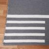 Superior Large Indoor Outdoor Area Rug, Modern Thin Striped Pattern, Home Decor, Patios, Entryway, Front Porch, Deck, Hallways, Kids, Kitchen, Floor Throw, Kadin Collection, 6′ x 9′, Navy Blue(Jadey – Grey)