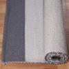 Superior Large Indoor Outdoor Area Rug, Modern Thin Striped Pattern, Home Decor, Patios, Entryway, Front Porch, Deck, Hallways, Kids, Kitchen, Floor Throw, Kadin Collection, 6′ x 9′, Navy Blue(Eisley – Grey)