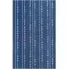 Superior Large Indoor Outdoor Area Rug, Modern Thin Striped Pattern, Home Decor, Patios, Entryway, Front Porch, Deck, Hallways, Kids, Kitchen, Floor Throw, Kadin Collection, 6′ x 9′, Navy Blue(Jaala – Navy)
