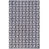 Superior Large Indoor Outdoor Area Rug, Modern Thin Striped Pattern, Home Decor, Patios, Entryway, Front Porch, Deck, Hallways, Kids, Kitchen, Floor Throw, Kadin Collection, 6′ x 9′, Navy Blue(Walvia – Charcoal)