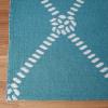 Superior Large Indoor Outdoor Area Rug, Modern Thin Striped Pattern, Home Decor, Patios, Entryway, Front Porch, Deck, Hallways, Kids, Kitchen, Floor Throw, Kadin Collection, 6′ x 9′, Navy Blue(Nakia – Turquoise)