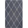 Superior Large Indoor Outdoor Area Rug, Modern Thin Striped Pattern, Home Decor, Patios, Entryway, Front Porch, Deck, Hallways, Kids, Kitchen, Floor Throw, Kadin Collection, 6′ x 9′, Navy Blue(Nakia – Grey)
