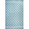 Superior Large Indoor Outdoor Area Rug, Modern Thin Striped Pattern, Home Decor, Patios, Entryway, Front Porch, Deck, Hallways, Kids, Kitchen, Floor Throw, Kadin Collection, 6′ x 9′, Navy Blue(Adalia – Turquoise)