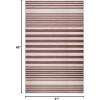 Superior Large Indoor Outdoor Area Rug, Modern Thin Striped Pattern, Home Decor, Patios, Entryway, Front Porch, Deck, Hallways, Kids, Kitchen, Floor Throw, Kadin Collection, 6′ x 9′, Navy Blue(Kadin – Beige)