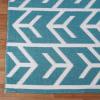 Superior Large Indoor Outdoor Area Rug, Modern Thin Striped Pattern, Home Decor, Patios, Entryway, Front Porch, Deck, Hallways, Kids, Kitchen, Floor Throw, Kadin Collection, 6′ x 9′, Navy Blue(Walvia – Teal)