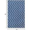 Superior Large Indoor Outdoor Area Rug, Modern Thin Striped Pattern, Home Decor, Patios, Entryway, Front Porch, Deck, Hallways, Kids, Kitchen, Floor Throw, Kadin Collection, 6′ x 9′, Navy Blue(Rafiki – Navy Blue)