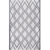 Superior Large Indoor Outdoor Area Rug, Modern Thin Striped Pattern, Home Decor, Patios, Entryway, Front Porch, Deck, Hallways, Kids, Kitchen, Floor Throw, Kadin Collection, 6′ x 9′, Navy Blue(Raisa – Ivory)