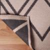 Superior Large Indoor Outdoor Area Rug, Modern Thin Striped Pattern, Home Decor, Patios, Entryway, Front Porch, Deck, Hallways, Kids, Kitchen, Floor Throw, Kadin Collection, 6′ x 9′, Navy Blue(Raisa – Beige)