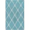 Superior Large Indoor Outdoor Area Rug, Modern Thin Striped Pattern, Home Decor, Patios, Entryway, Front Porch, Deck, Hallways, Kids, Kitchen, Floor Throw, Kadin Collection, 6′ x 9′, Navy Blue(Nakia – Turquoise)