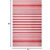 Superior Large Indoor Outdoor Area Rug, Modern Thin Striped Pattern, Home Decor, Patios, Entryway, Front Porch, Deck, Hallways, Kids, Kitchen, Floor Throw, Kadin Collection, 6′ x 9′, Navy Blue(Kadin – Red)