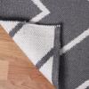 Superior Large Indoor Outdoor Area Rug, Modern Thin Striped Pattern, Home Decor, Patios, Entryway, Front Porch, Deck, Hallways, Kids, Kitchen, Floor Throw, Kadin Collection, 6′ x 9′, Navy Blue(Rafiki – Grey)
