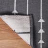 Superior Large Indoor Outdoor Area Rug, Modern Thin Striped Pattern, Home Decor, Patios, Entryway, Front Porch, Deck, Hallways, Kids, Kitchen, Floor Throw, Kadin Collection, 6′ x 9′, Navy Blue(Jaala – Grey)