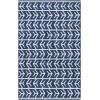Superior Large Indoor Outdoor Area Rug, Modern Thin Striped Pattern, Home Decor, Patios, Entryway, Front Porch, Deck, Hallways, Kids, Kitchen, Floor Throw, Kadin Collection, 6′ x 9′, Navy Blue(Walvia – Blue)