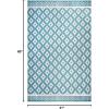 Superior Large Indoor Outdoor Area Rug, Modern Thin Striped Pattern, Home Decor, Patios, Entryway, Front Porch, Deck, Hallways, Kids, Kitchen, Floor Throw, Kadin Collection, 6′ x 9′, Navy Blue(Adalia – Turquoise)