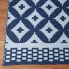Superior Large Indoor Outdoor Area Rug, Modern Thin Striped Pattern, Home Decor, Patios, Entryway, Front Porch, Deck, Hallways, Kids, Kitchen, Floor Throw, Kadin Collection, 6′ x 9′, Navy Blue(Adalia – Navy)