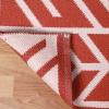 Superior Large Indoor Outdoor Area Rug, Modern Thin Striped Pattern, Home Decor, Patios, Entryway, Front Porch, Deck, Hallways, Kids, Kitchen, Floor Throw, Kadin Collection, 6′ x 9′, Navy Blue(Walvia – Rust)