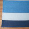 Superior Large Indoor Outdoor Area Rug, Modern Thin Striped Pattern, Home Decor, Patios, Entryway, Front Porch, Deck, Hallways, Kids, Kitchen, Floor Throw, Kadin Collection, 6′ x 9′, Navy Blue(Eisley – Navy Blue)